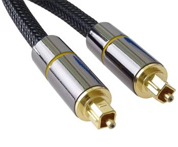 PremiumCord Optical audio cable Toslink, OD:7mm, Gold-metal design + Nylon 1m