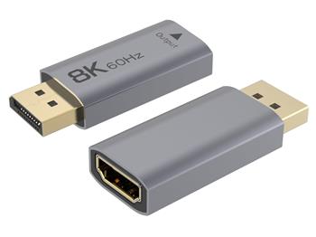 PremiumCord Adapter DisplayPort to HDMI, 8K@60Hz, 4K@144Hz Male/Female, gold plated